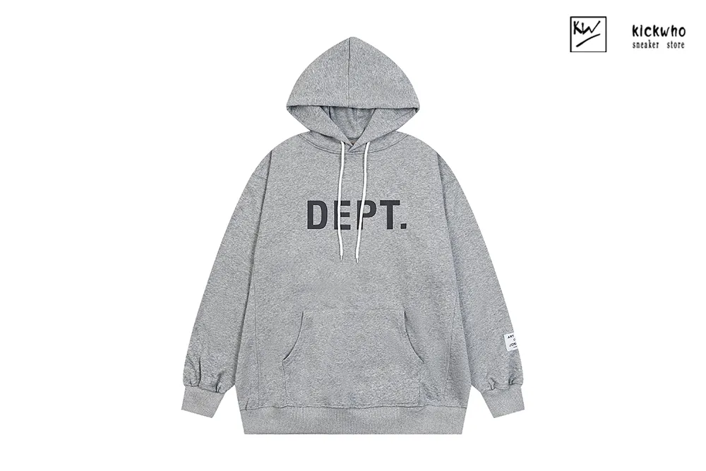 gallery dept logo basic hoodie grey