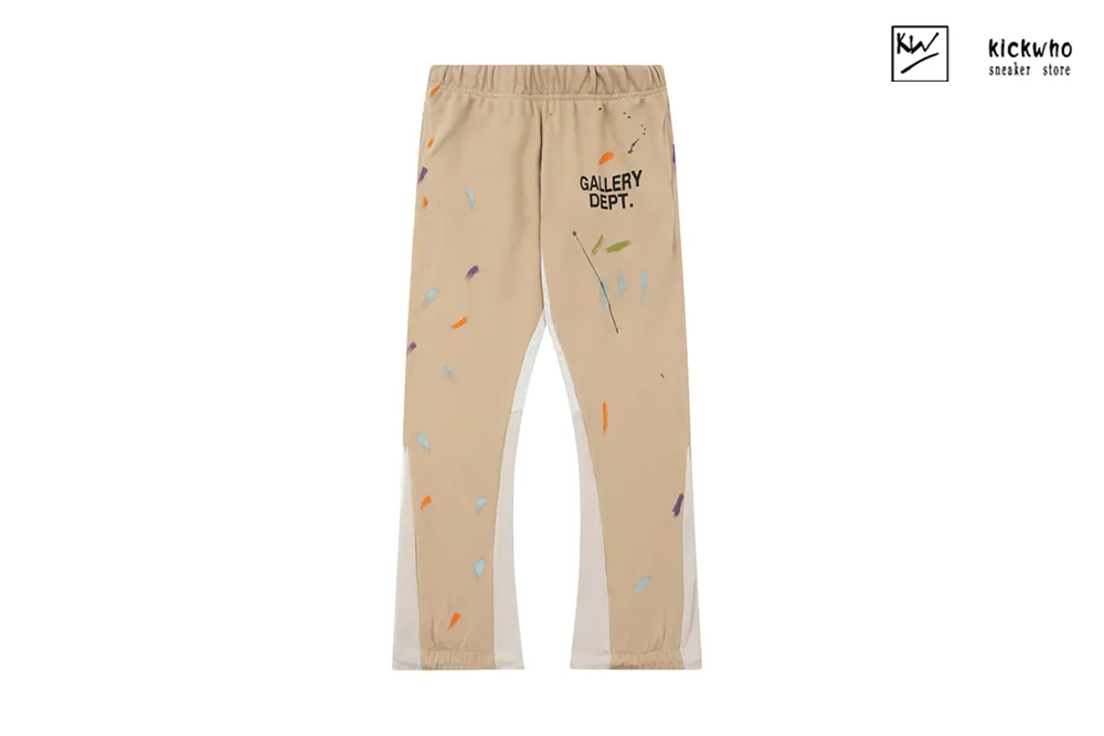 gallery dept splash ink patchwork pants khaki