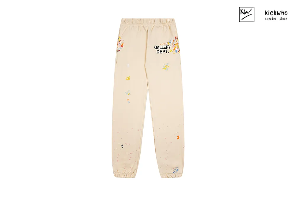 gallery dept graffiti logo pants apricot