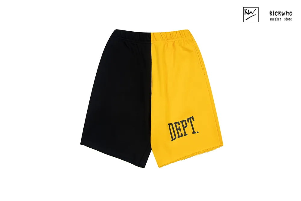 gallery dept splicing shorts yellow