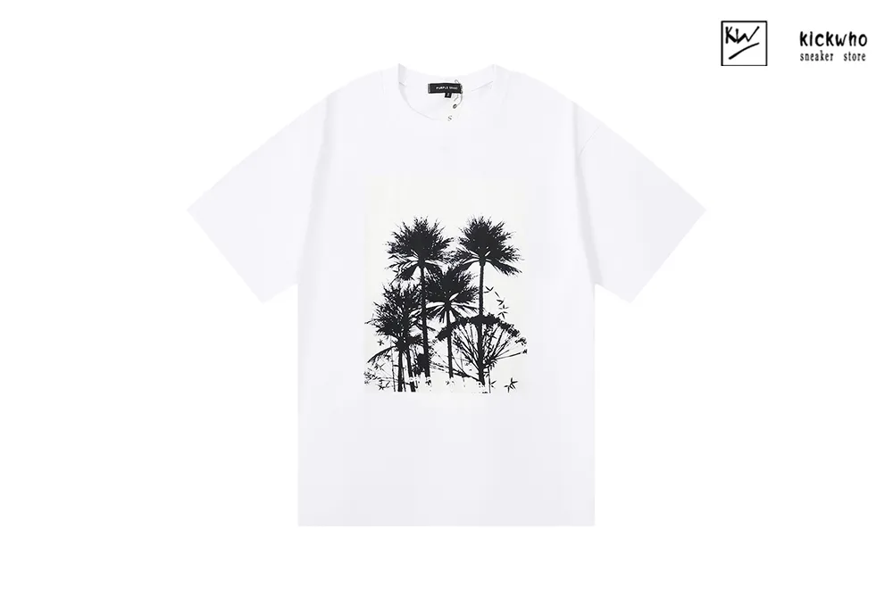 purple brand coconut tree print t-shirt white