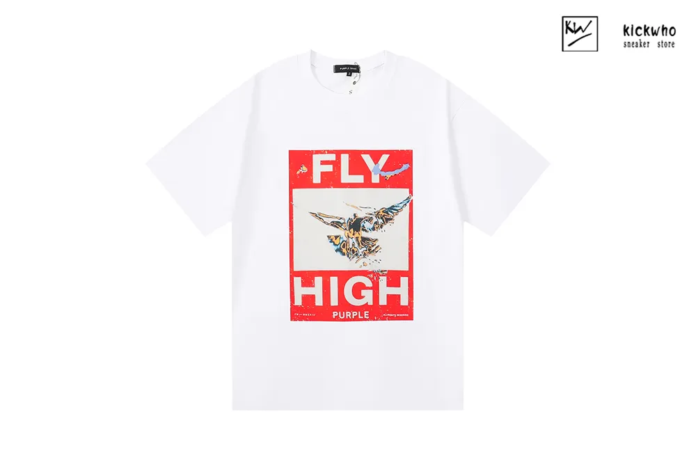 purple brand fly high t-shirt white