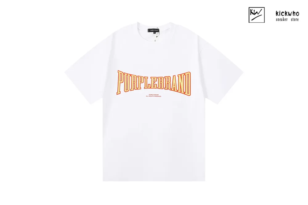 pu*re b*and letter logo t-shirt white