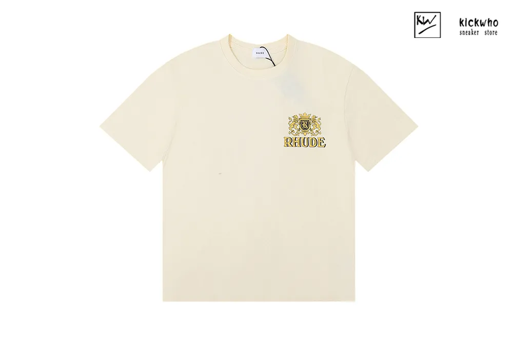 rhude totem badge t-shirt apricot