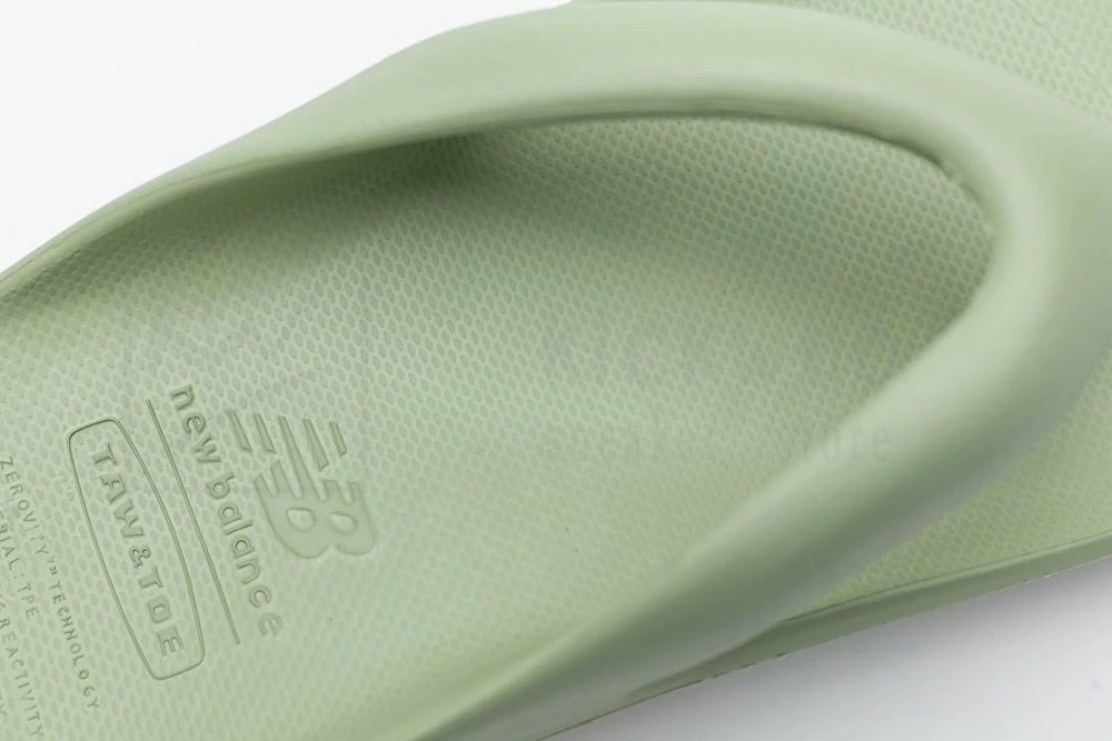 taw & toe x new balance slipper avocado green