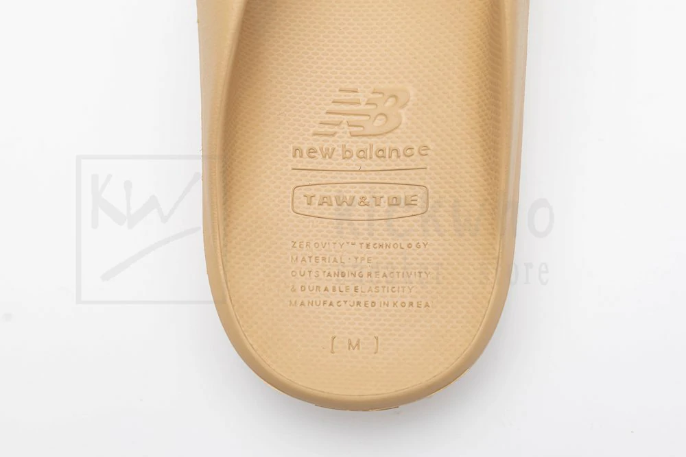 taw & toe x new balance slipper apricot