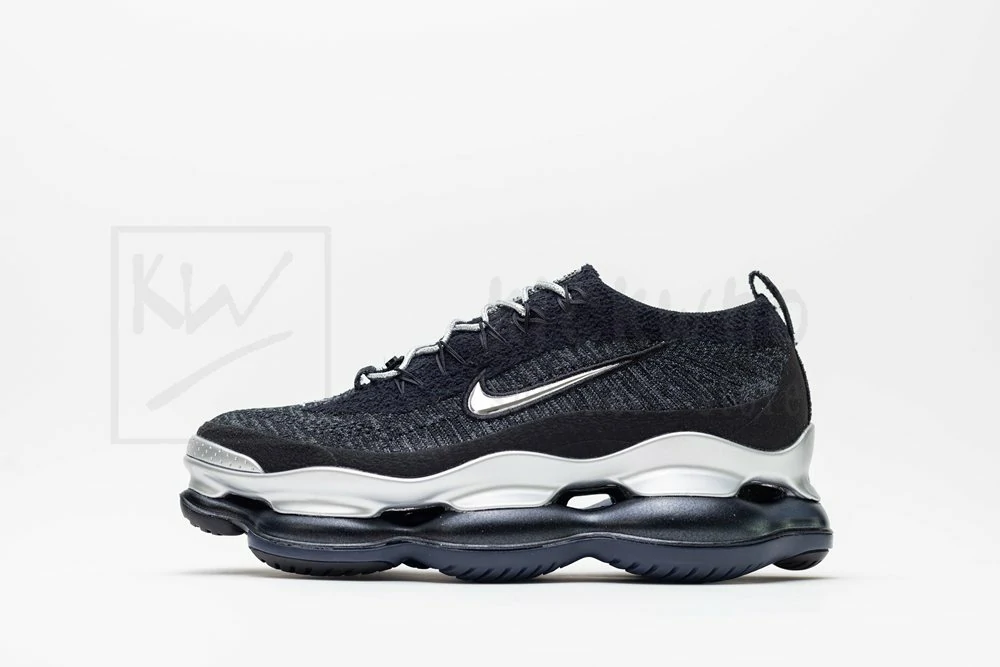 air vapormax  flyknit black silver