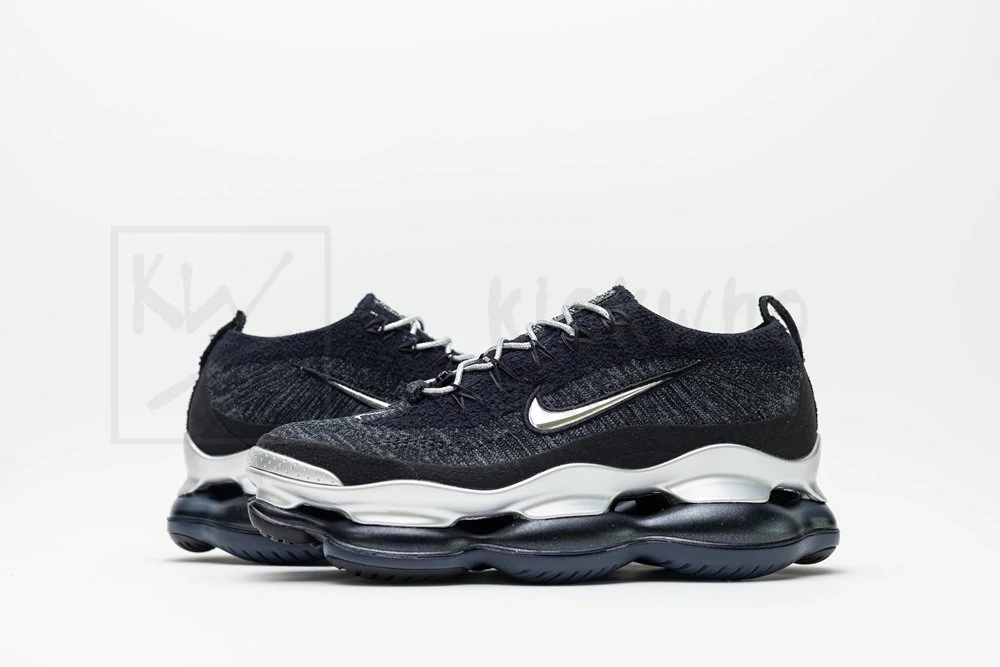 air vapormax  flyknit black silver