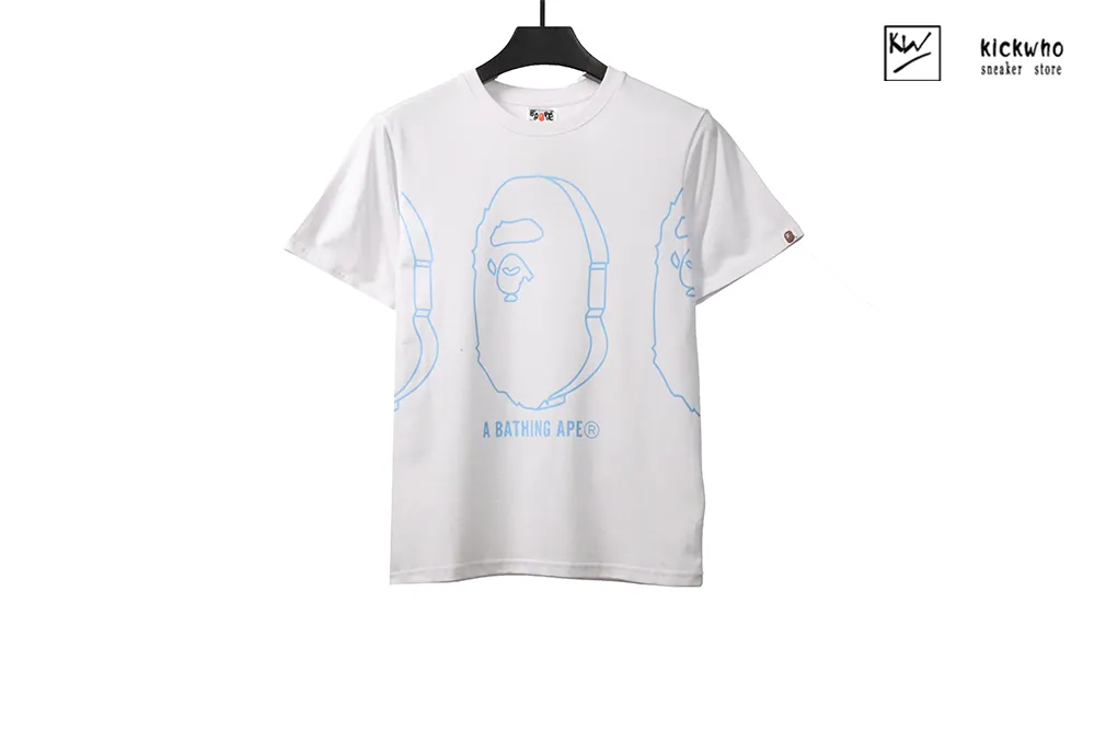 bape sketching ape head t-shirt white