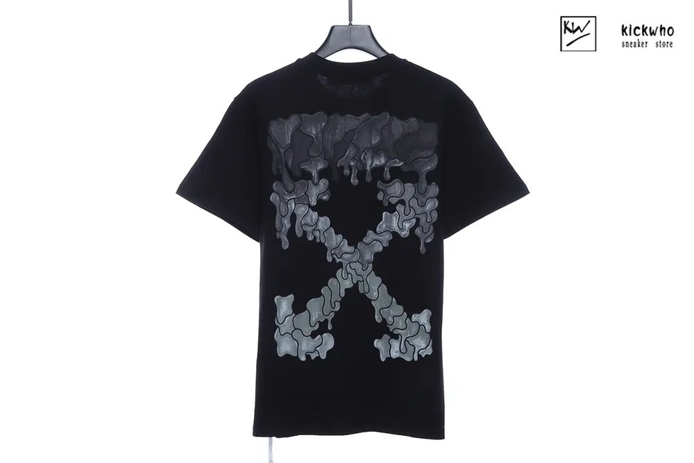 offwhite melting arrow t-shirt black ash