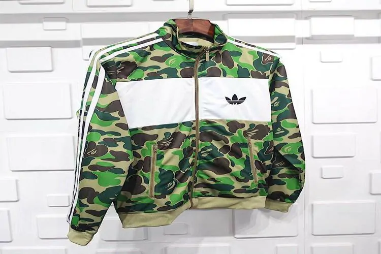 bape x Ad*s jacket camouflage green