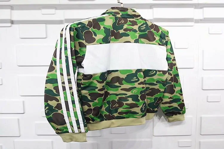 bape x ad*s jacket camouflage green