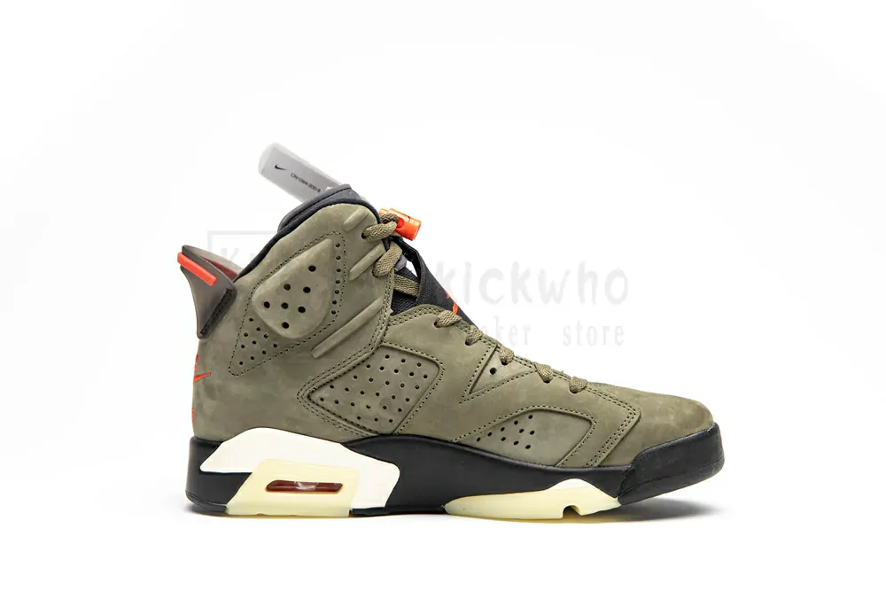 travis scott x air jordan 6 retro"olive" godkiller cn1084 200