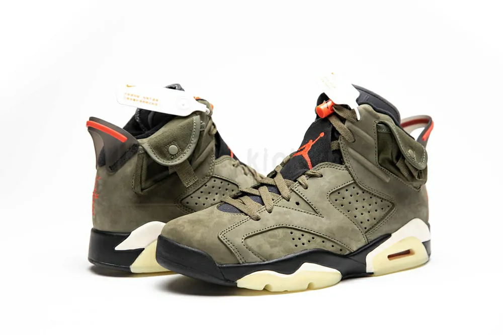 travis scott x air jordan 6 retro"olive" godkiller cn1084 200