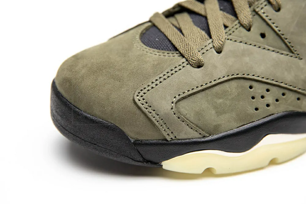 travis scott x air jordan 6 retro"olive" godkiller cn1084 200