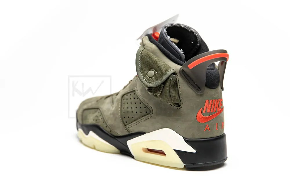 travis scott x air jordan 6 retro"olive" godkiller cn1084 200