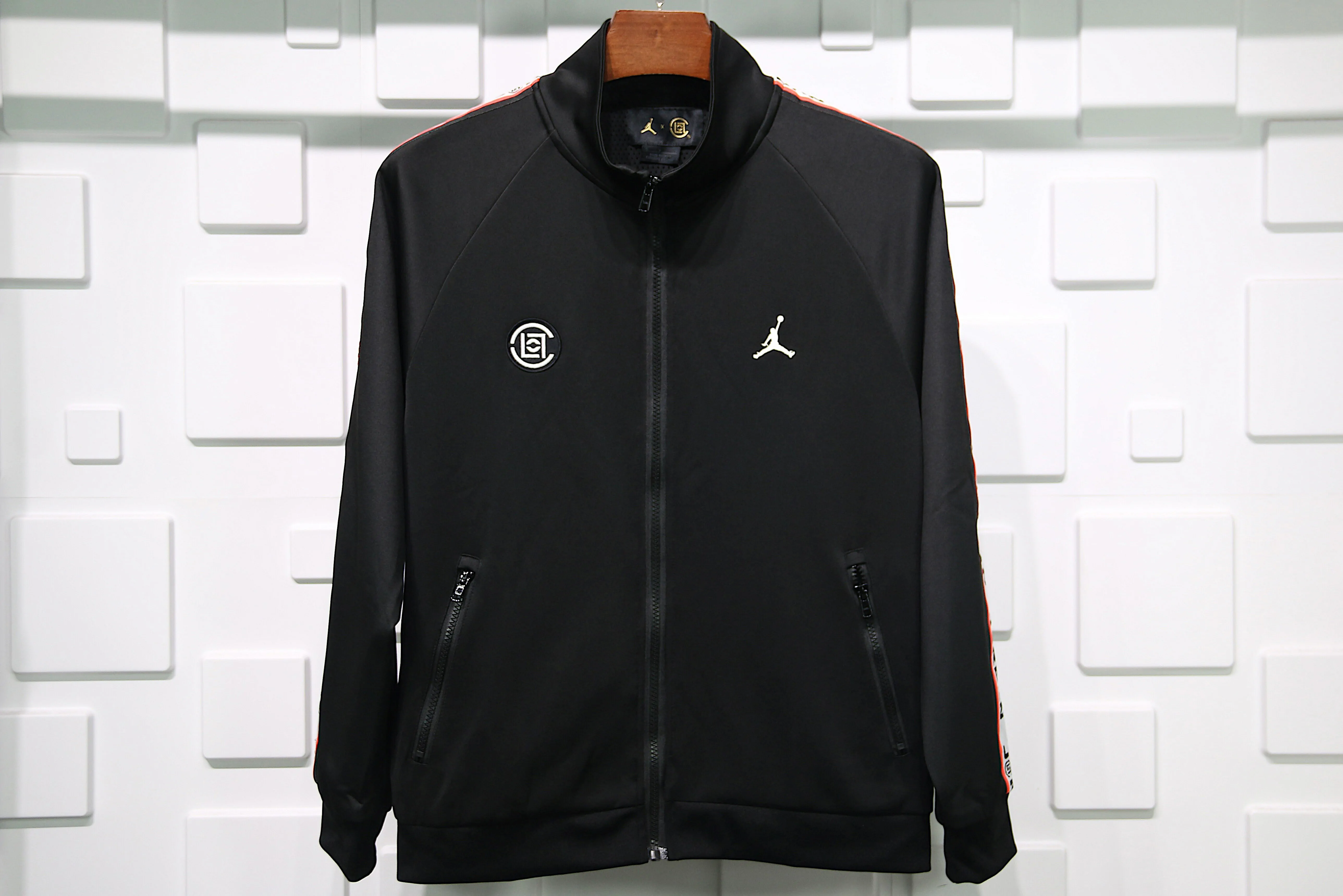 clot x air jordan black jacket