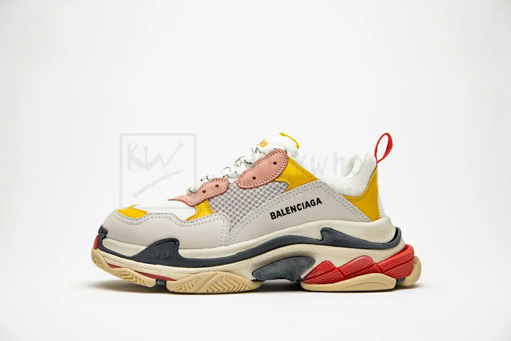 balenciaga triple s trainer pink yellow 524038 w09o5 9035