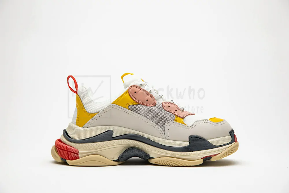 balenciaga triple s trainer pink yellow 524038 w09o5 9035