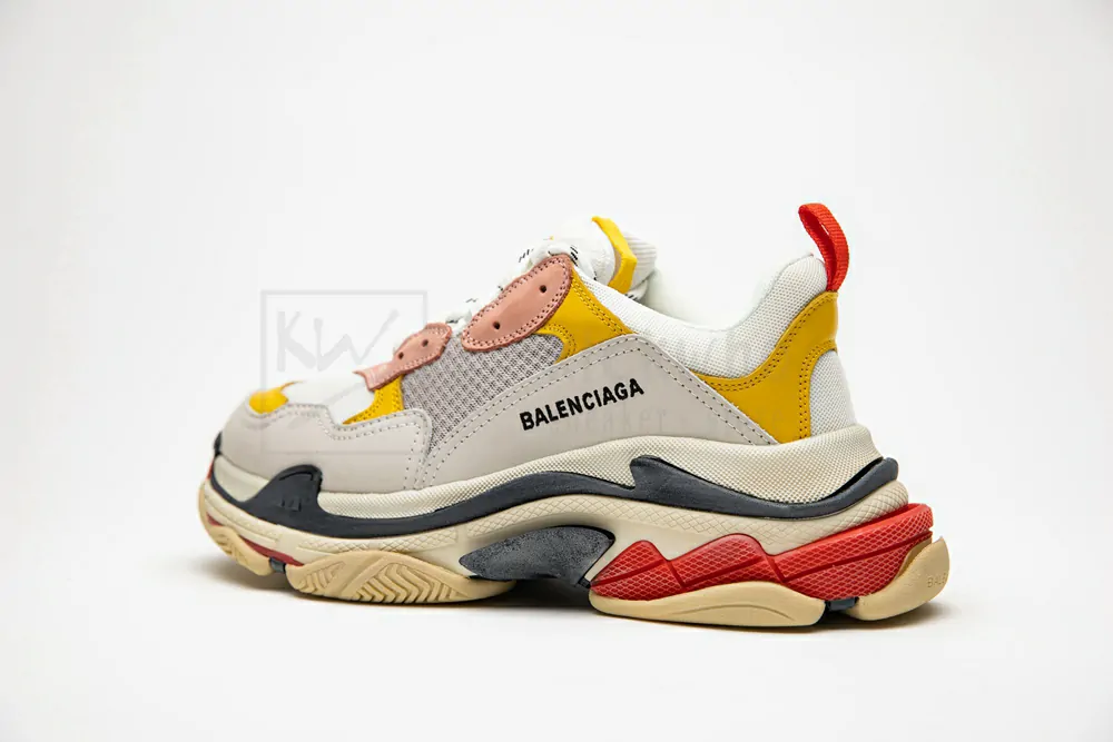 balenciaga triple s trainer pink yellow 524038 w09o5 9035