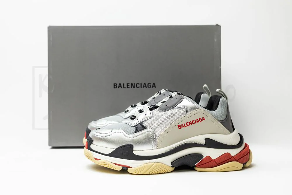 balenciaga triple s trainer black and silver 512175 w09o3 1081