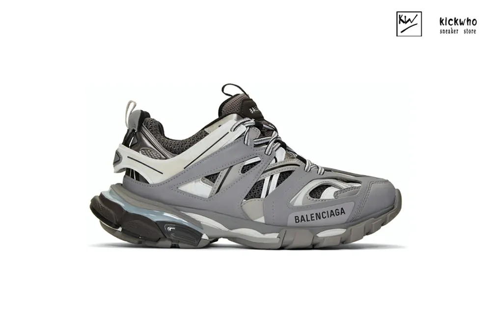 balenciaga track trainer grey white with led