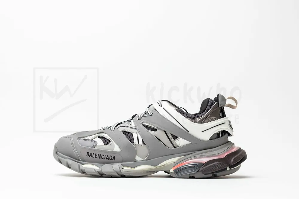 balenciaga track trainer grey white with led