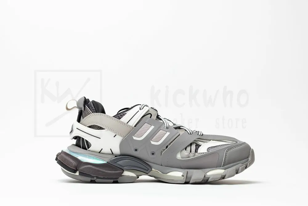 balenciaga track trainer grey white with led