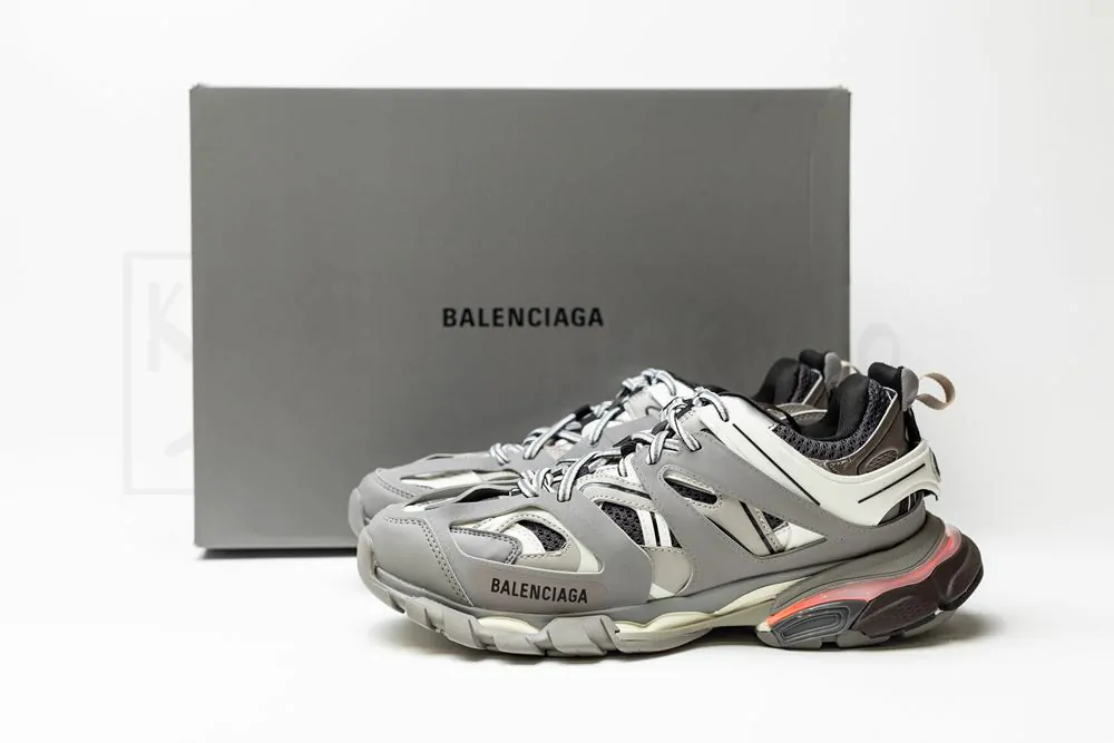 balenciaga track trainer grey white with led