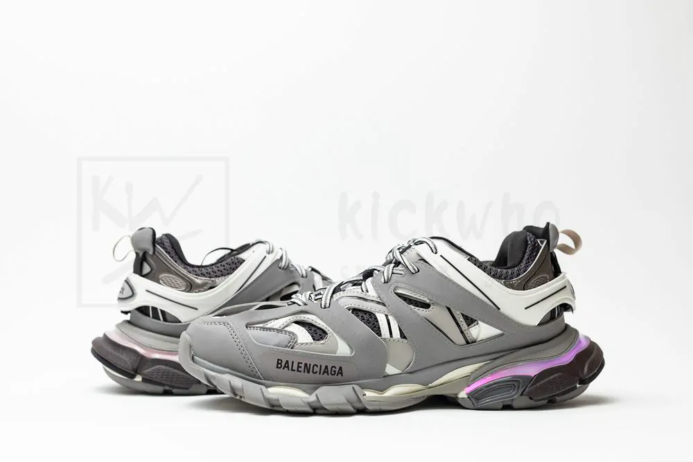 balenciaga track trainer grey white with led