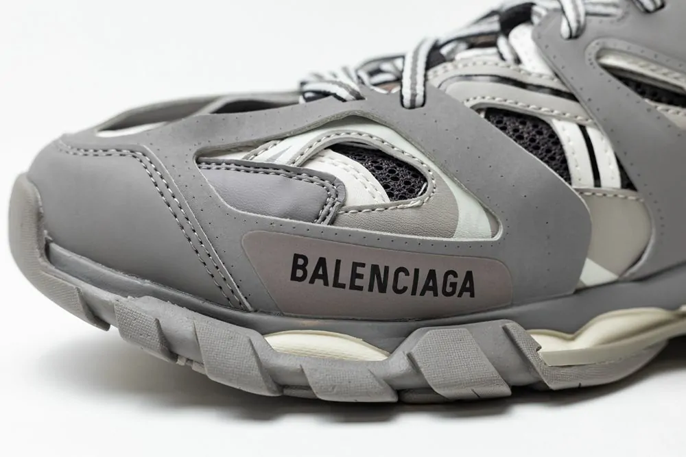 balenciaga track trainer grey white with led