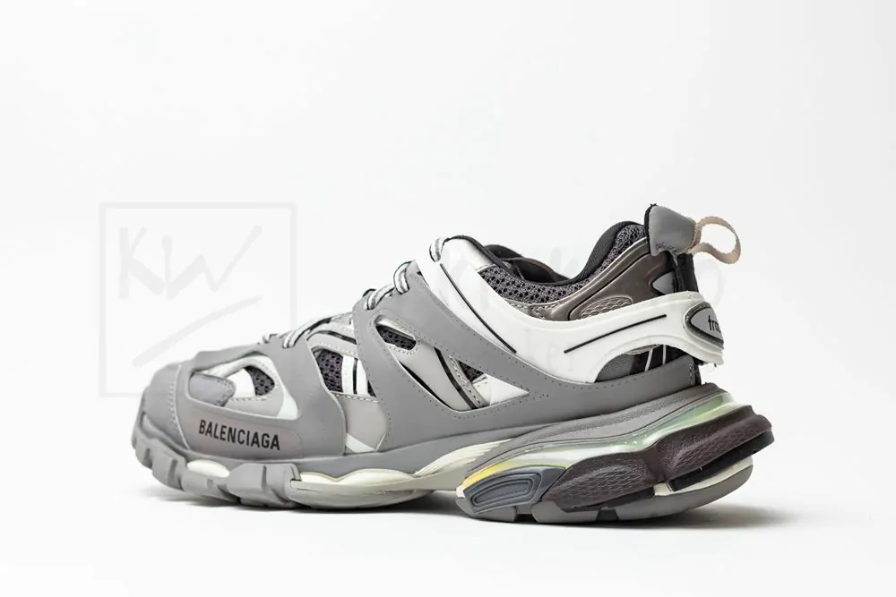 balenciaga track trainer grey white with led