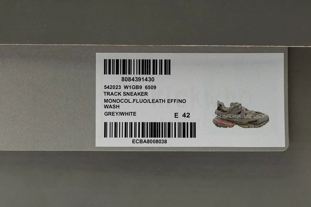 balenciaga track trainer "light grey " with led