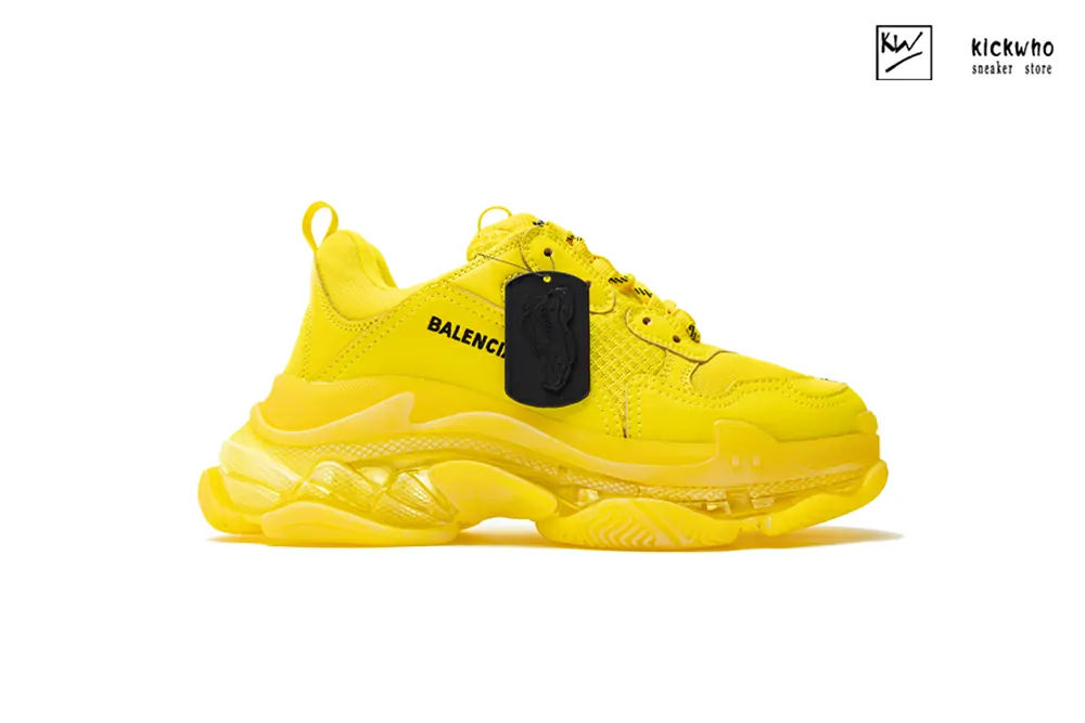 balenciaga triple s trainer ''clear sole yellow''