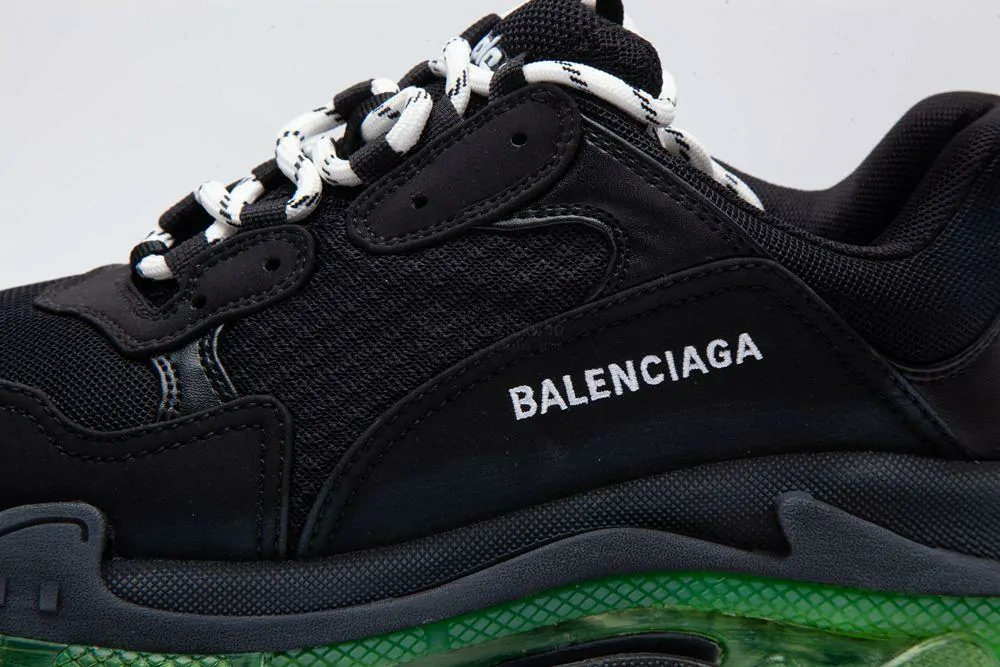 balenciaga triple s trainer black green