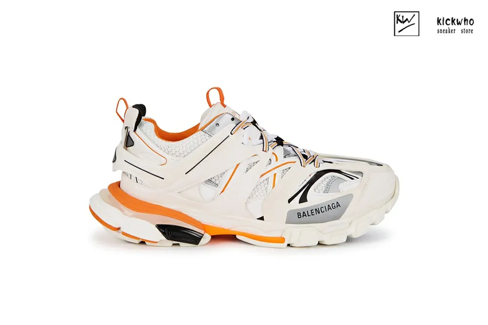 balenciaga track trainer &quotblack grey orange" with led