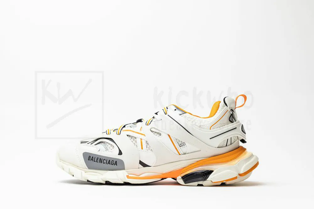 balenciaga track trainer "black grey orange" with led