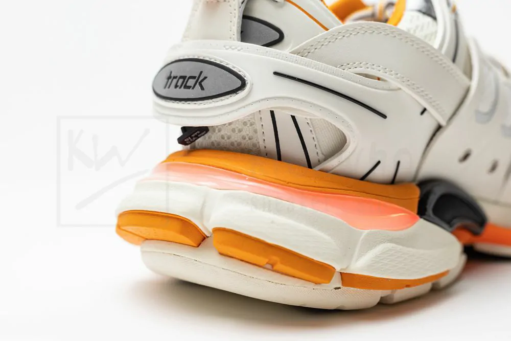 balenciaga track trainer "black grey orange" with led