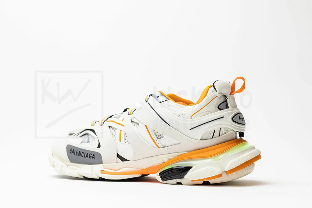 balenciaga track trainer "black grey orange" with led