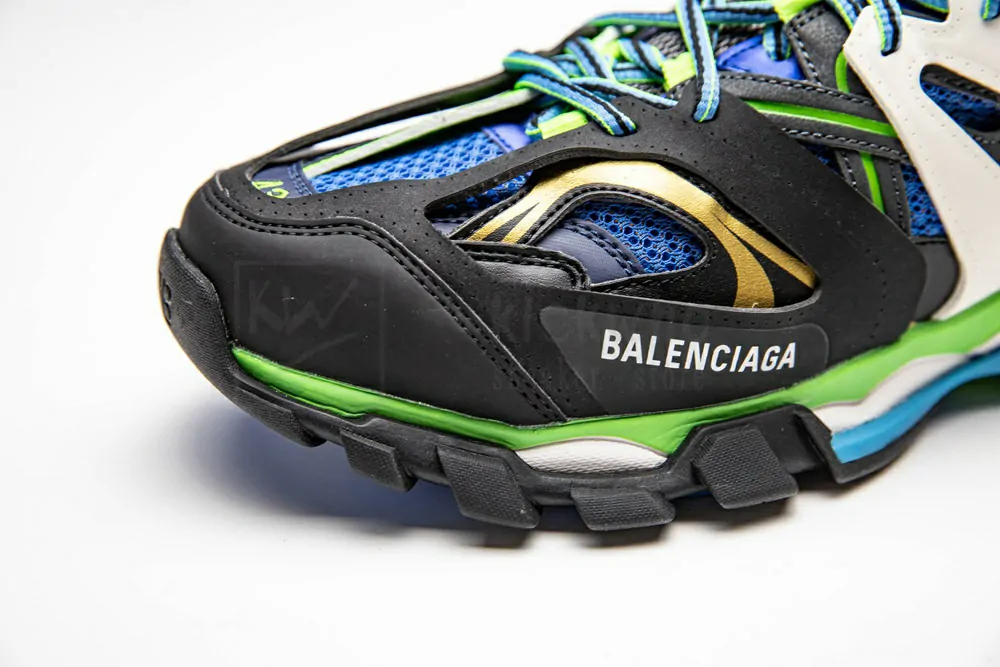 balenciaga sneaker tess.s.gomma maille black black green 542023 w1gb1 1097