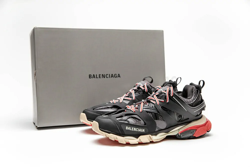 balenciaga sneaker tess.s.gomma maille black red 542023 w1gb6 1002