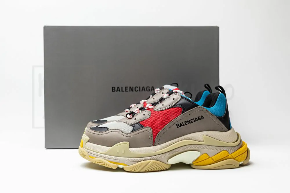 balenciaga triple s trainer yellow blue red "godkiller" 483513w06e34365