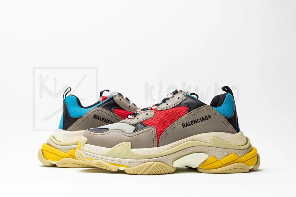 balenciaga triple s trainer yellow blue red "godkiller" 483513w06e34365