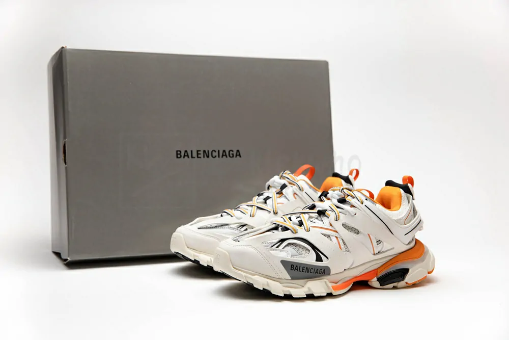 balenciaga sneaker tess.s.gomma maille black grey orange 542023 w1gb1 9059