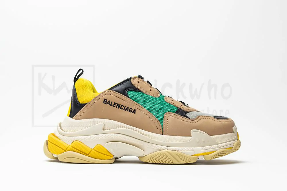 balenciaga triple s trainer yellow yellow green "godkiller" 516440 w09o2 7070