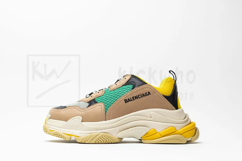 balenciaga triple s trainer yellow yellow green "godkiller" 516440 w09o2 7070