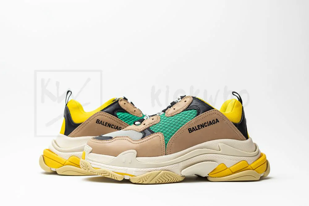 balenciaga triple s trainer yellow yellow green "godkiller" 516440 w09o2 7070