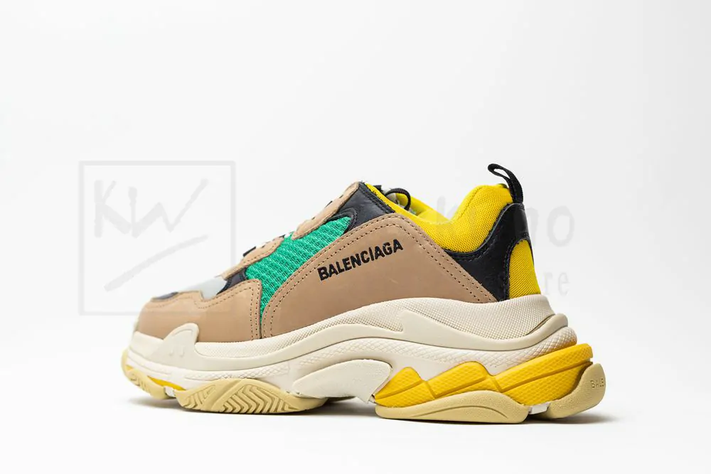 balenciaga triple s trainer yellow yellow green "godkiller" 516440 w09o2 7070