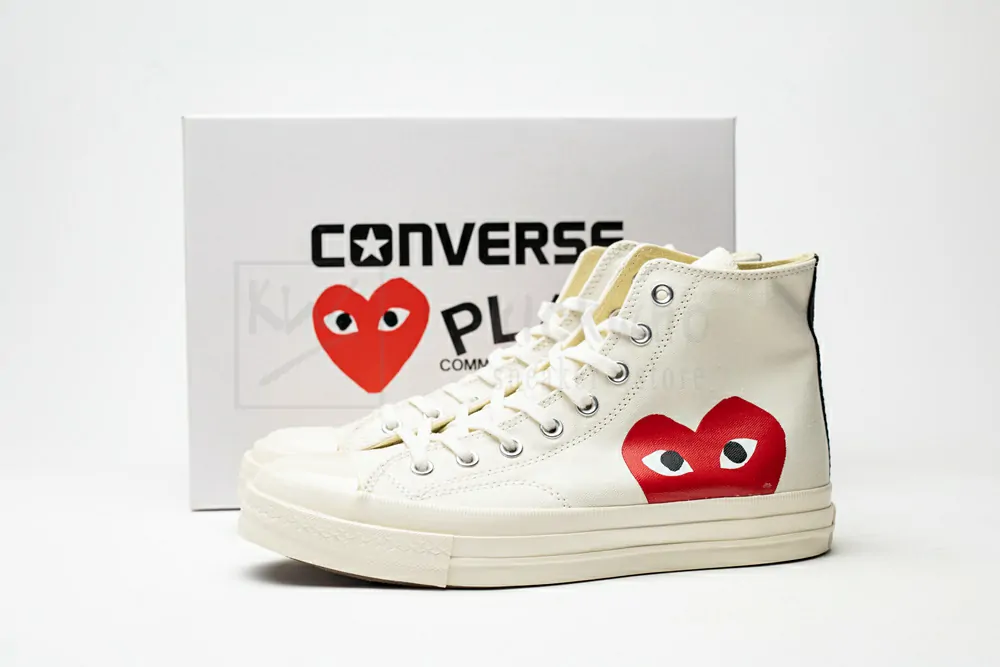 cdg play x converse 1970s bigger by a yard high help rice white 150205c