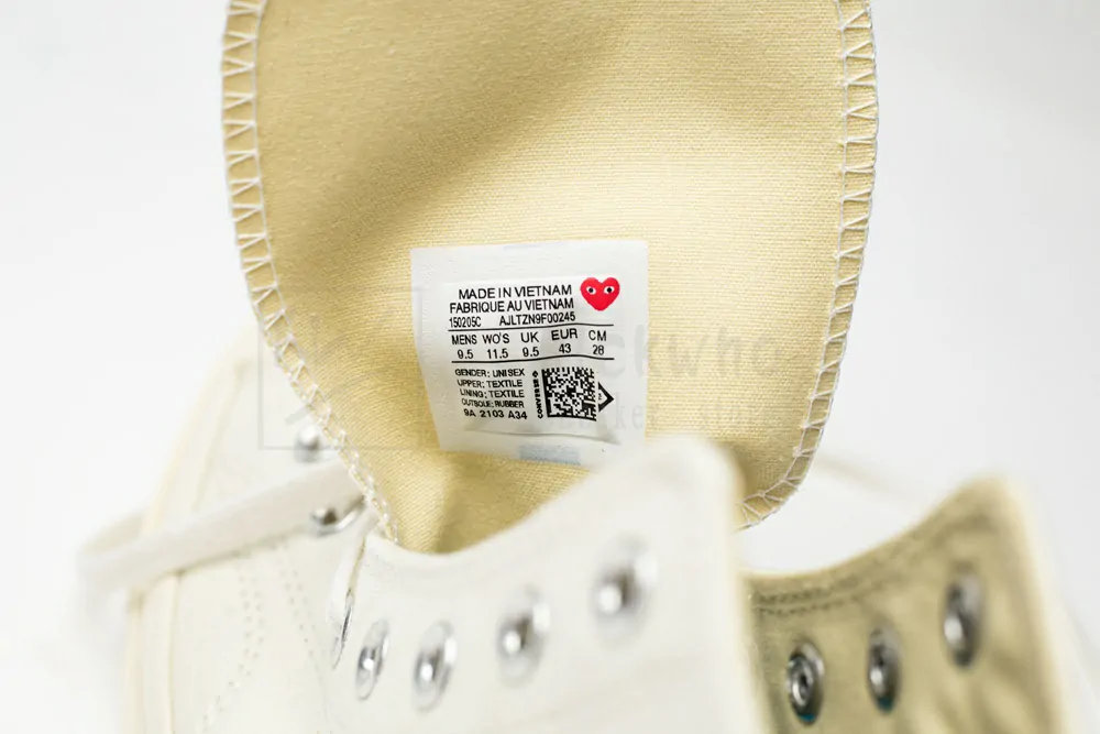 cdg play x converse 1970s bigger by a yard high help rice white 150205c